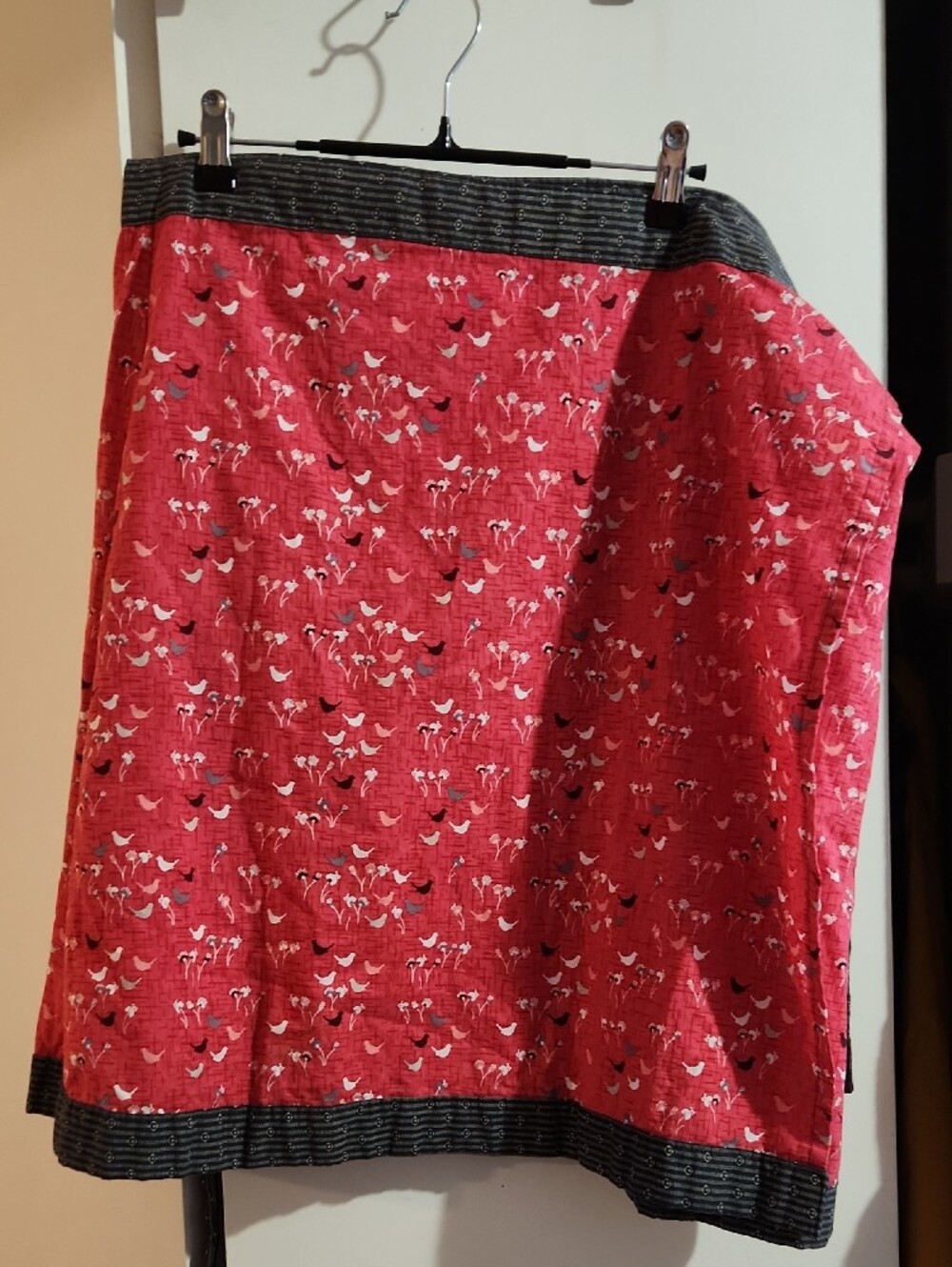 Lily and Claire's Pink Printed Cotton Wrap Around Skirt